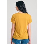 Γυναικείο μονόχρωμο t-shirt από βισκόζη