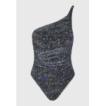 Εμπριμέ off shoulder κορμάκι με τούλι