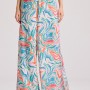 Εμπριμέ wide leg παντελόνα