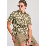 Κοντομάνικο linen blend πουκάμισο με all over τύπω Κοντομάνικο linen blend πουκάμισο με all over τύπω