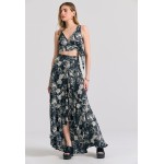 Κρουαζέ cropped top με all over τύπωμα