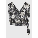 Κρουαζέ cropped top με all over τύπωμα
