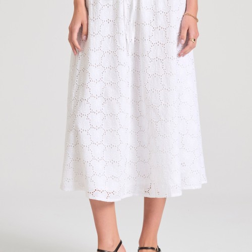 Μίντι embroidery φούστα σε γραμμή Άλφα