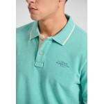 Μπλούζα polo σε μελανζέ ύφασμα