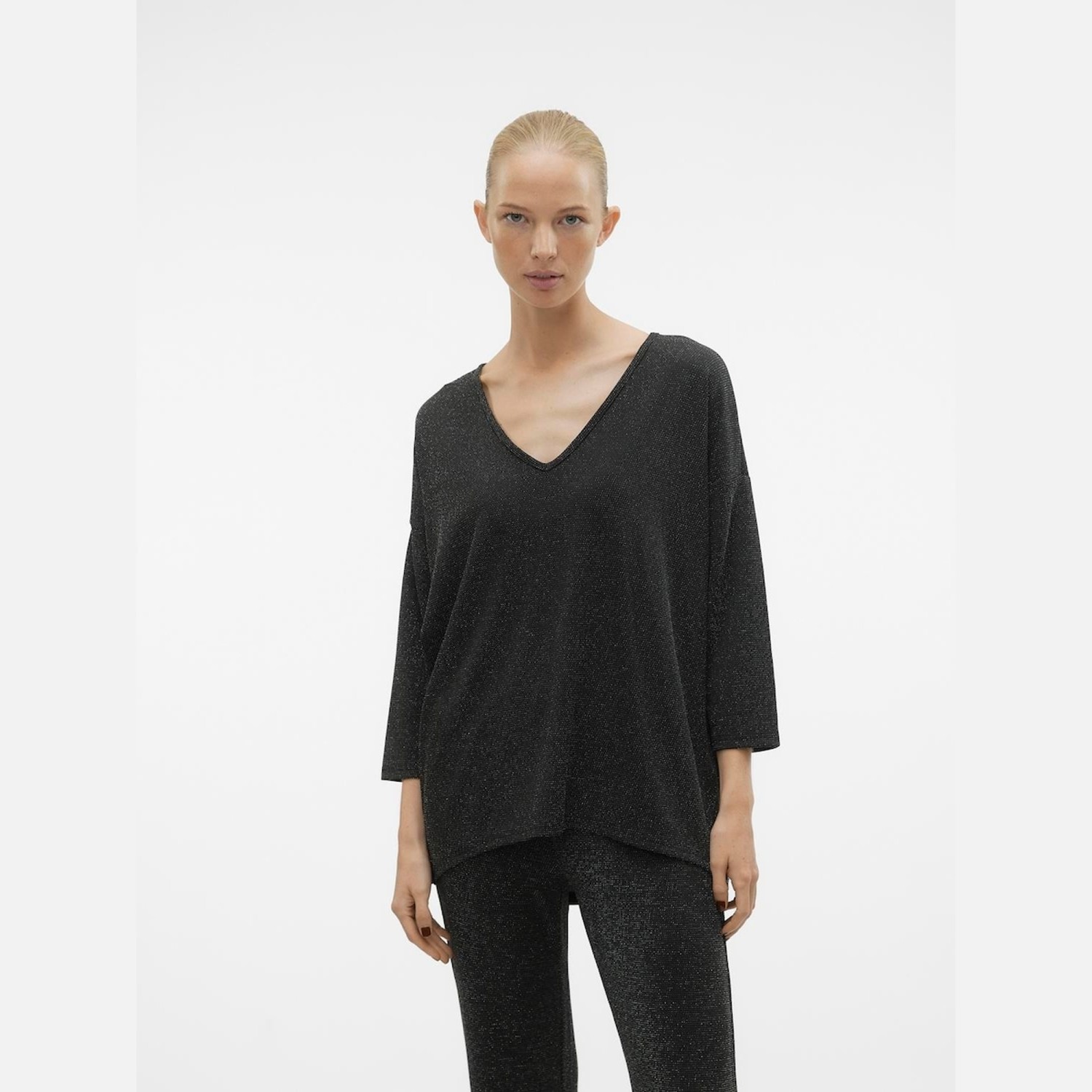 Γυναικεία Πλεκτή Μπλούζα Kanva 3/4 V-Neck Vero Moda