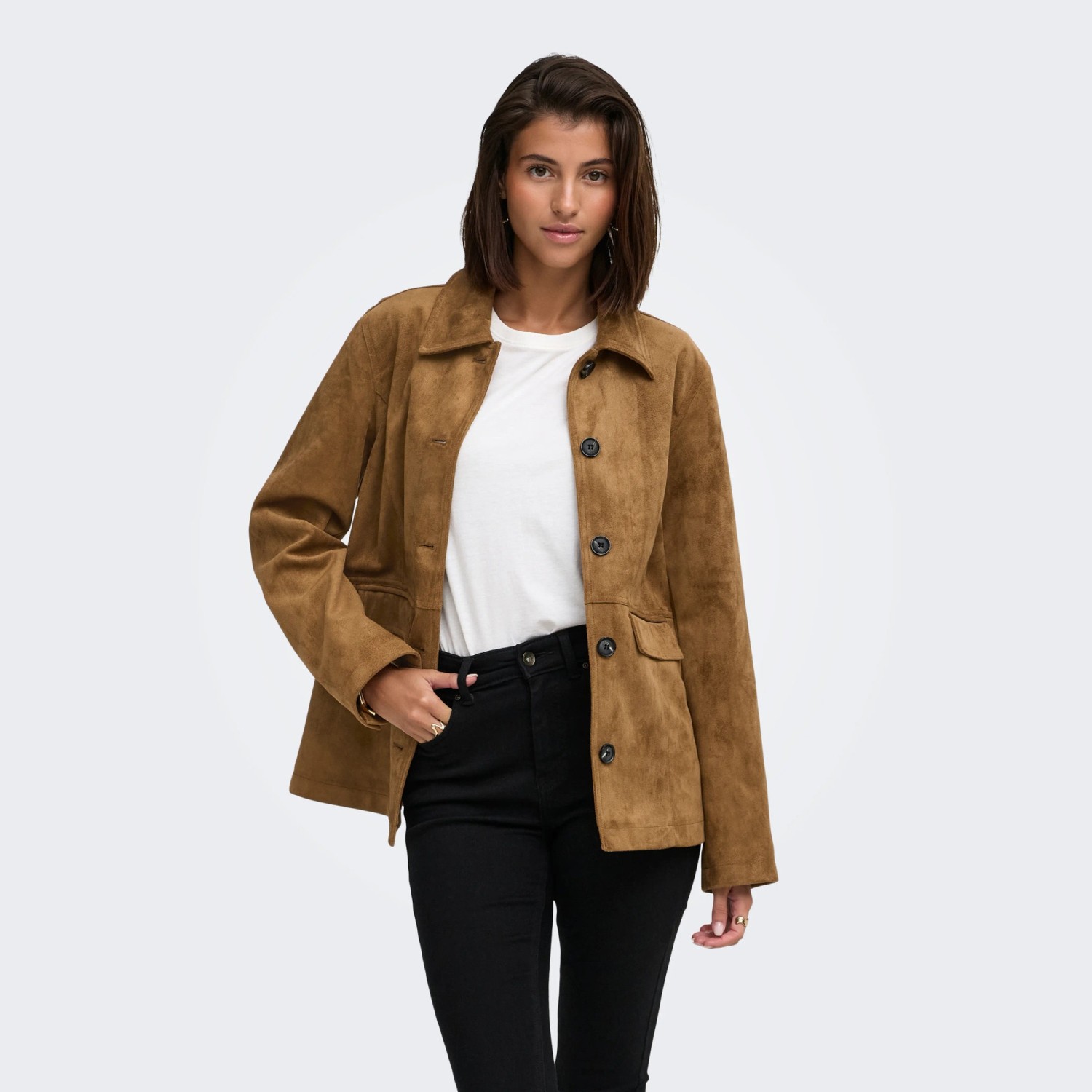 Γυναικείο Μπουφάν Faux Suede με Κουμπιά JDY BY ONLY