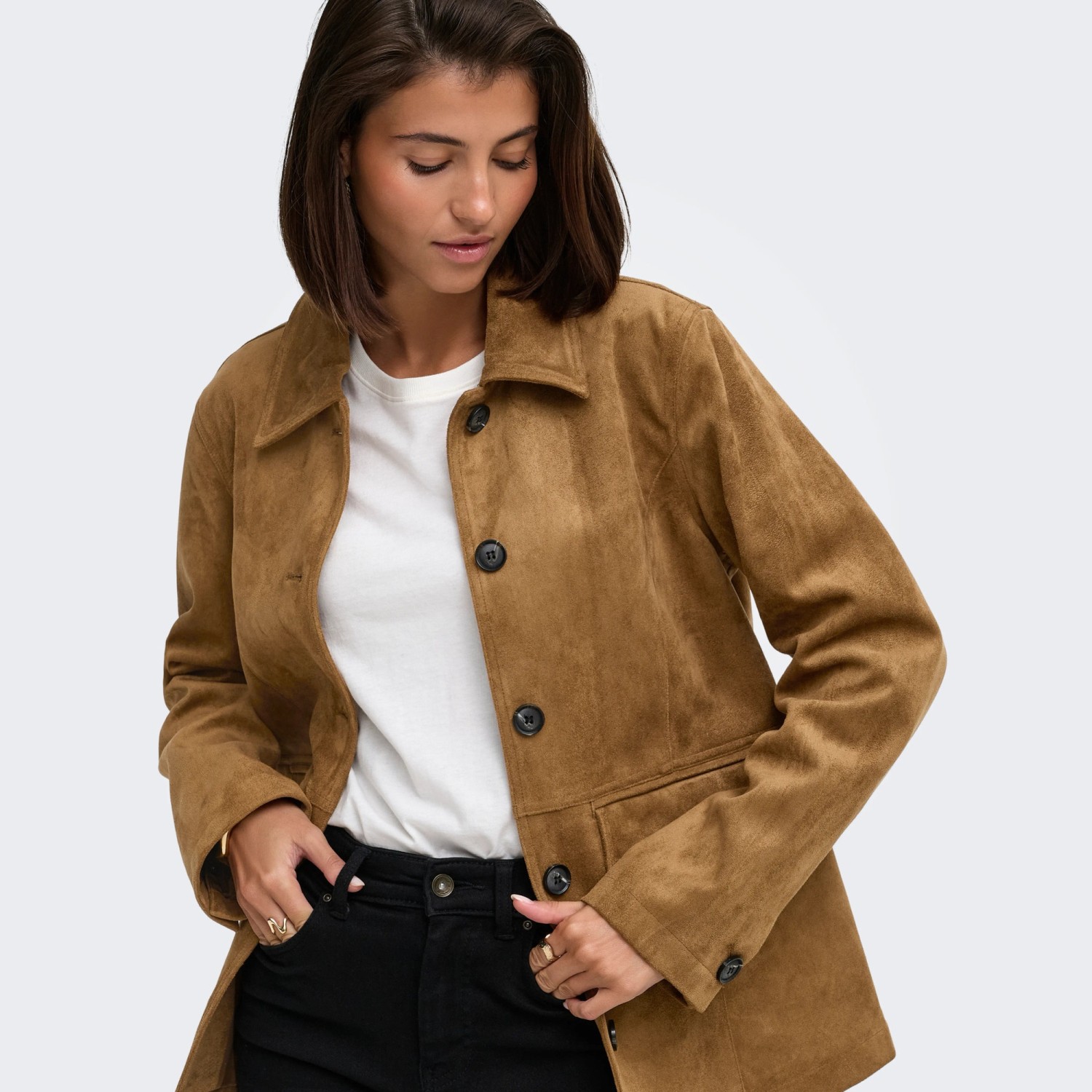 Γυναικείο Μπουφάν Faux Suede με Κουμπιά JDY BY ONLY