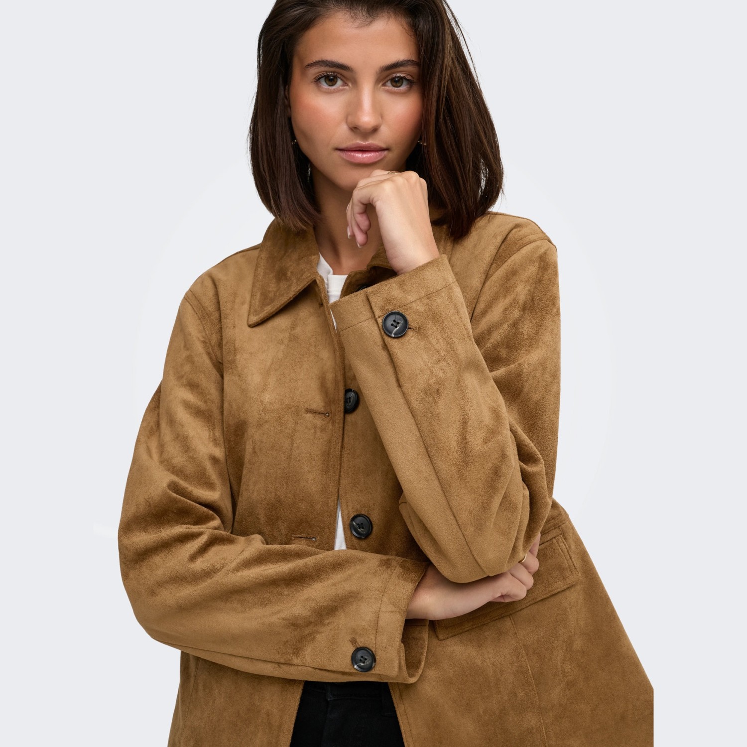Γυναικείο Μπουφάν Faux Suede με Κουμπιά JDY BY ONLY