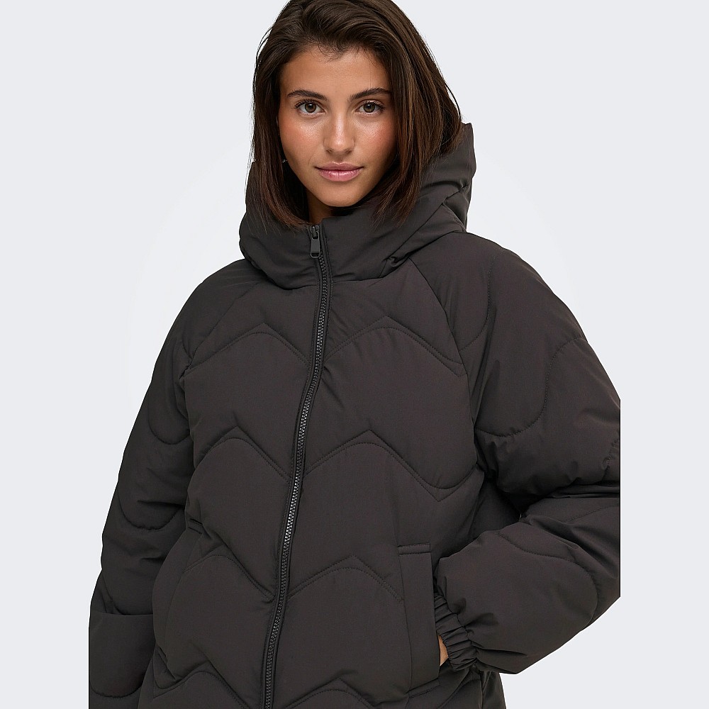 Γυναικείο Μπουφάν Puffer με Κουκούλα JDY BY ONLY
