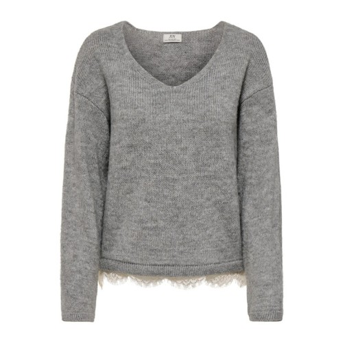 Γυναικείο Πλεκτό Πουλόβερ με Δαντέλα V-Neck JDY BY ONLY Γυναικείο Πλεκτό Πουλόβερ με Δαντέλα V-Neck JDY BY ONLY