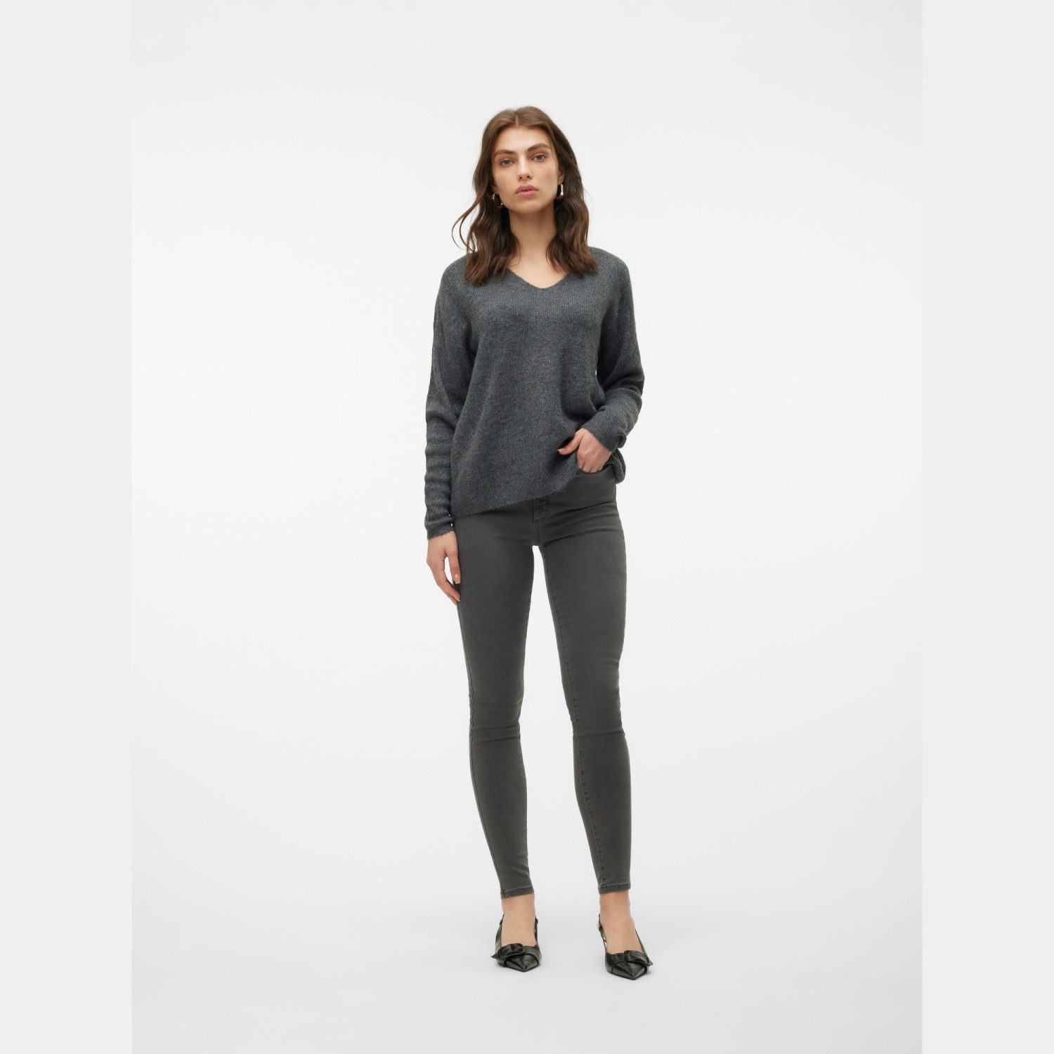 Γυναικείο Πουλόβερ Crew Lefile V-Neck Vero Moda