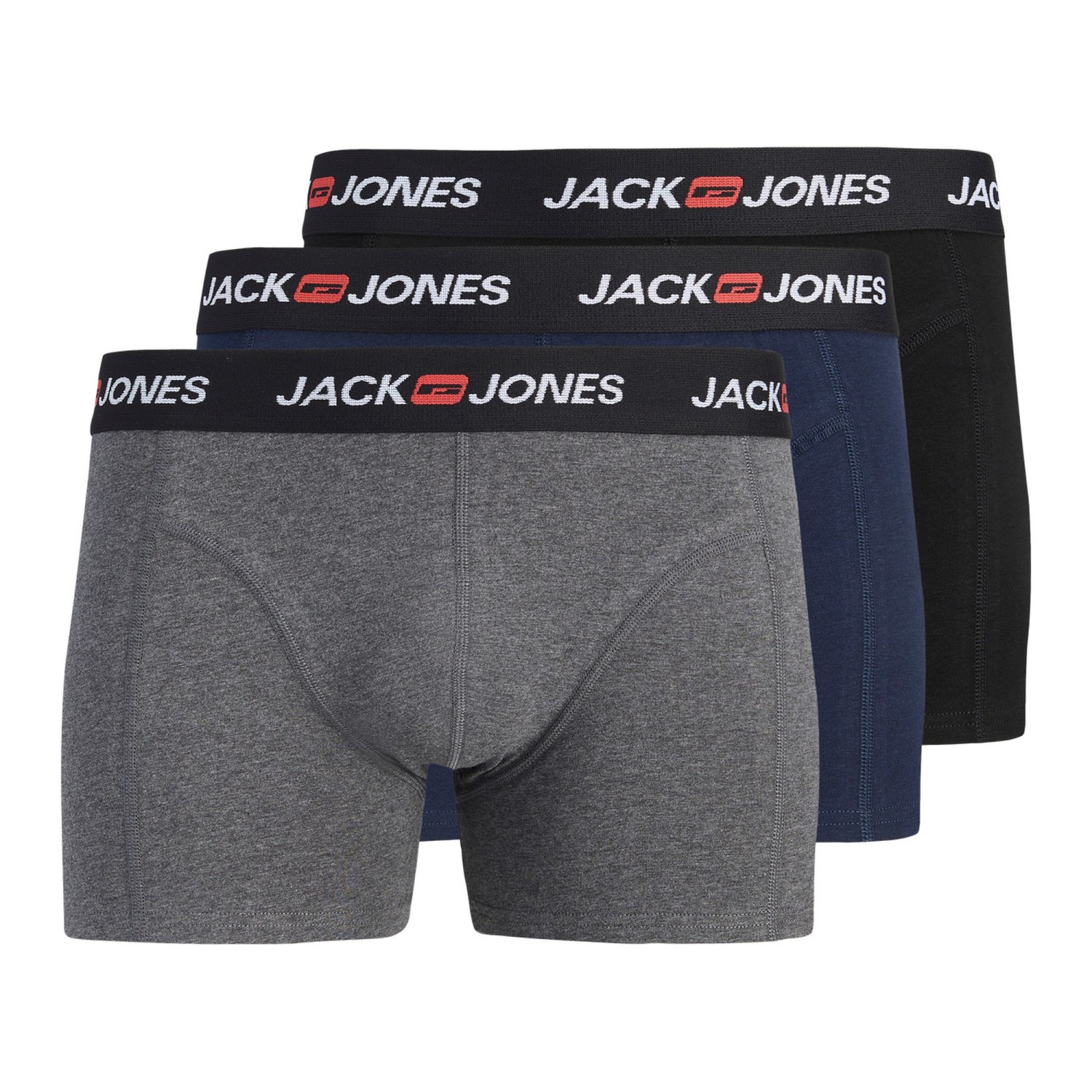 Ανδρικά Boxer Trunks με Λογότυπο 3 Τεμαχίων JACK & JONES