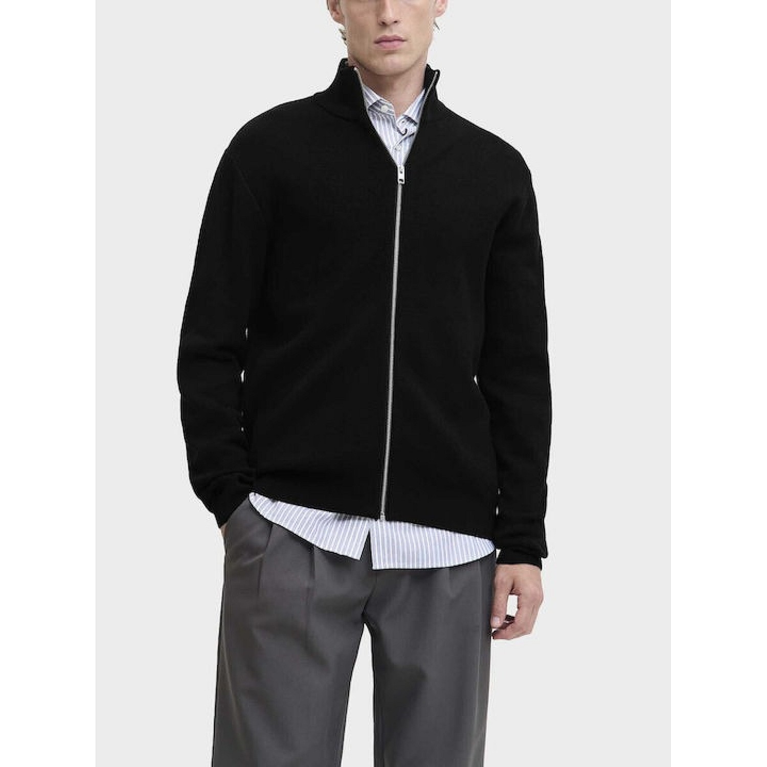 Ανδρική Πλεκτή Ζακέτα με Ψηλό Γιακά JACK & JONES