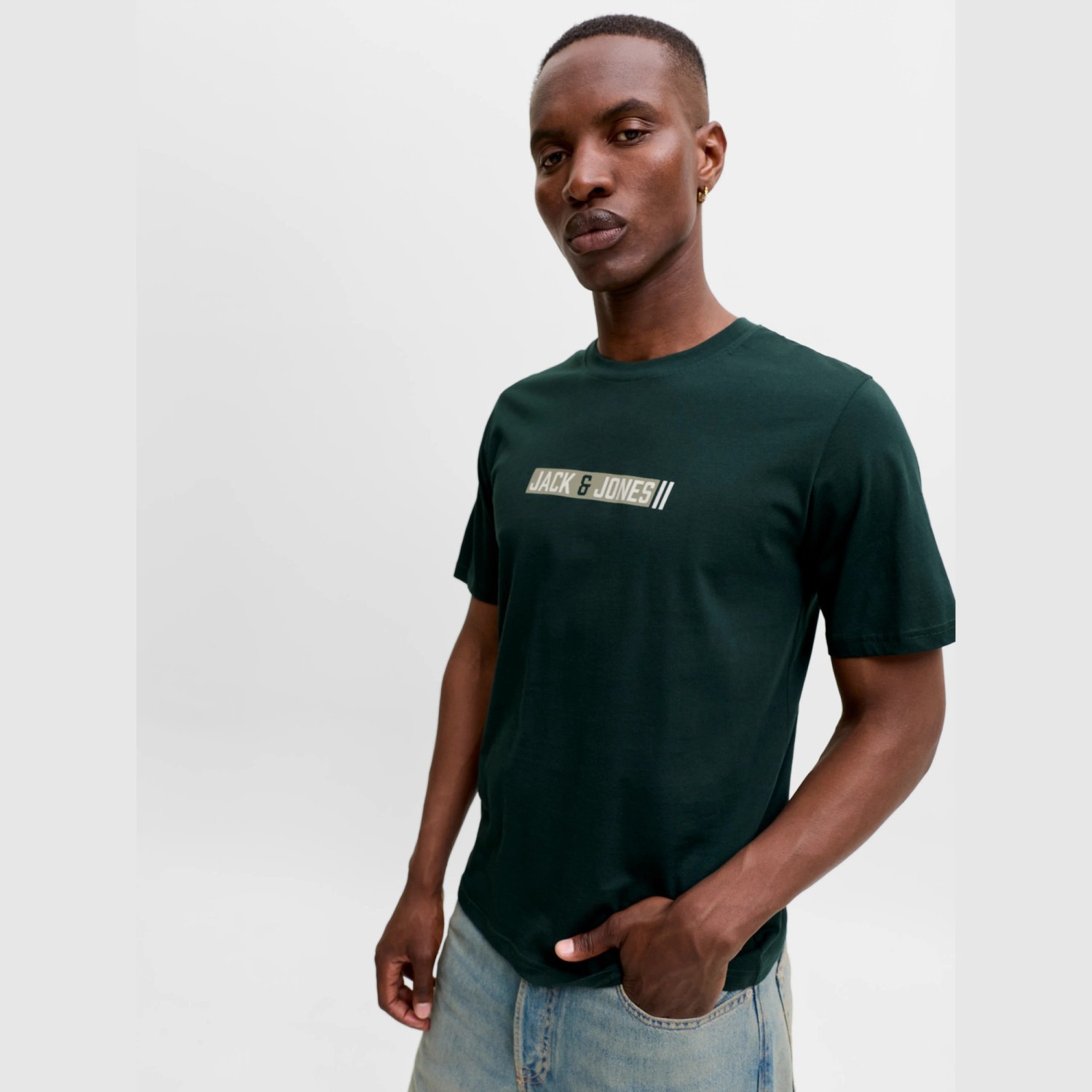 Ανδρική Κοντομάνικη Μπλούζα με Λογότυπο JACK & JONES