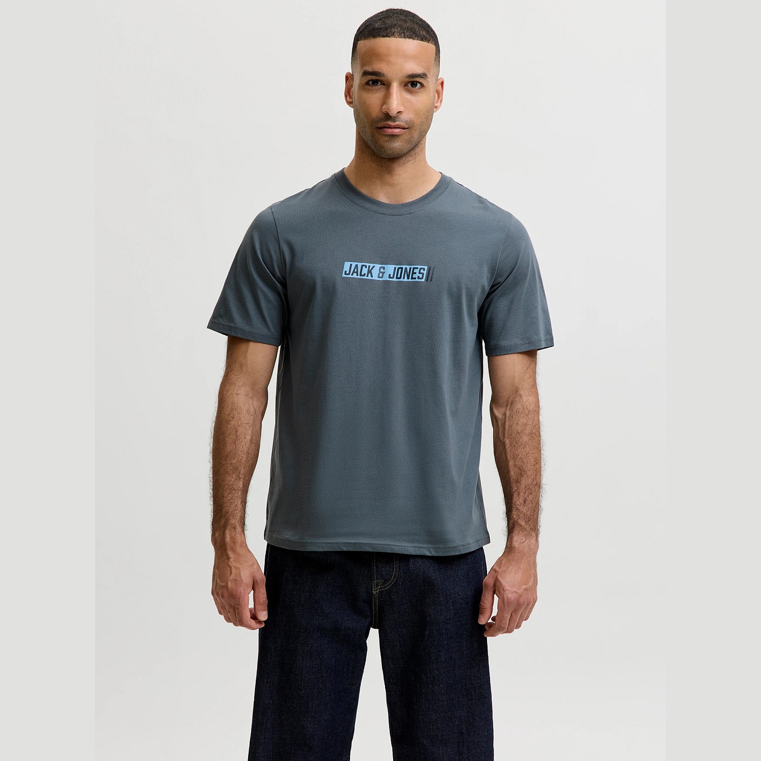 Ανδρική Κοντομάνικη Μπλούζα με Λογότυπο JACK & JONES