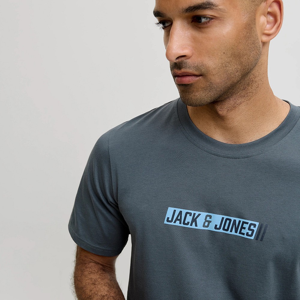 Ανδρική Κοντομάνικη Μπλούζα με Λογότυπο JACK & JONES