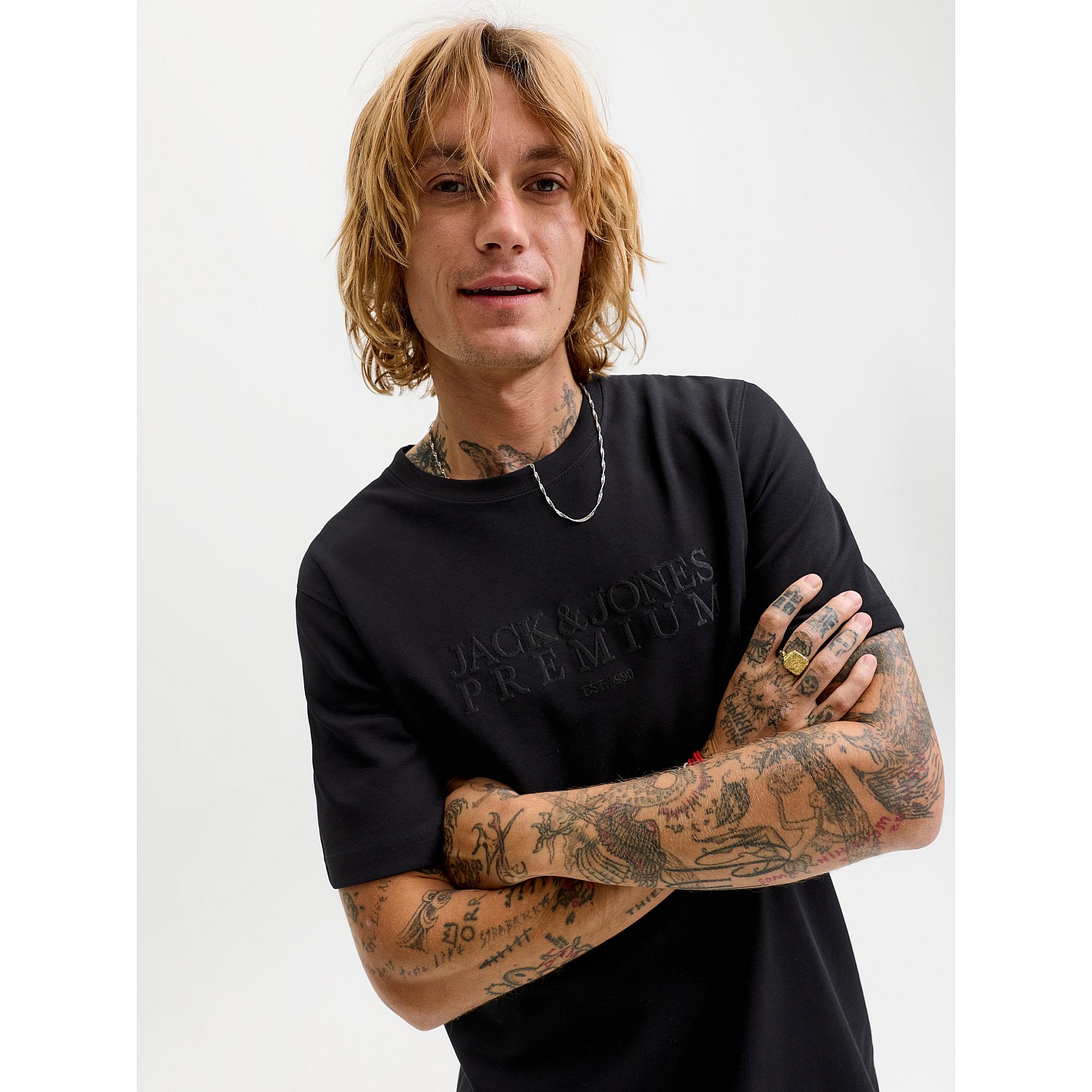 Ανδρική Μπλούζα Κοντομάνικη Ethan Branding Jack & Jones