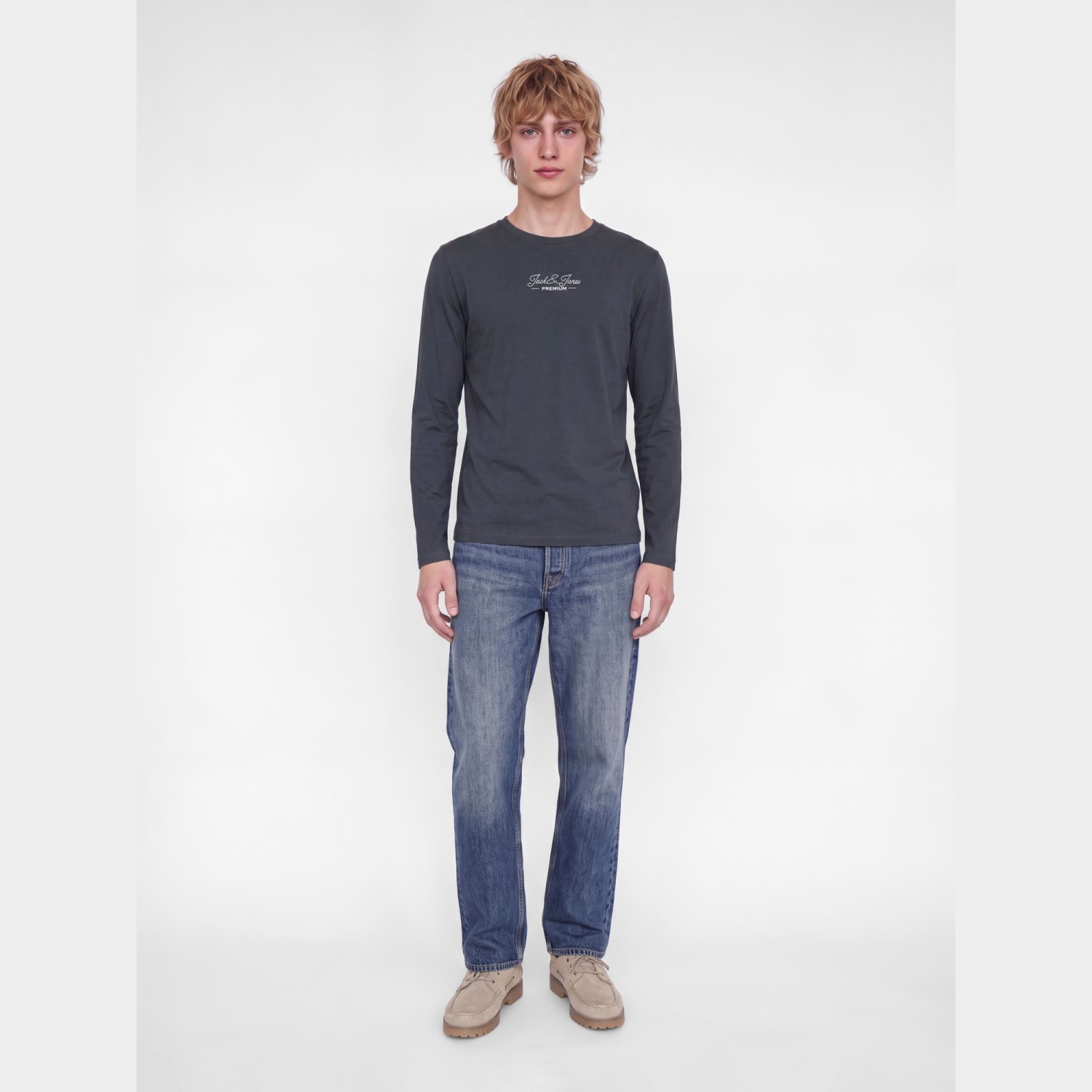 Ανδρική Μπλούζα Μακρυμάνικη με Λογότυπο JACK & JONES Ανδρική Μπλούζα Μακρυμάνικη με Λογότυπο JACK & JONES