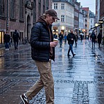 Ανδρικό Ελαφρύ Καπιτονέ Μπουφάν με Γιακά JACK & JONES
