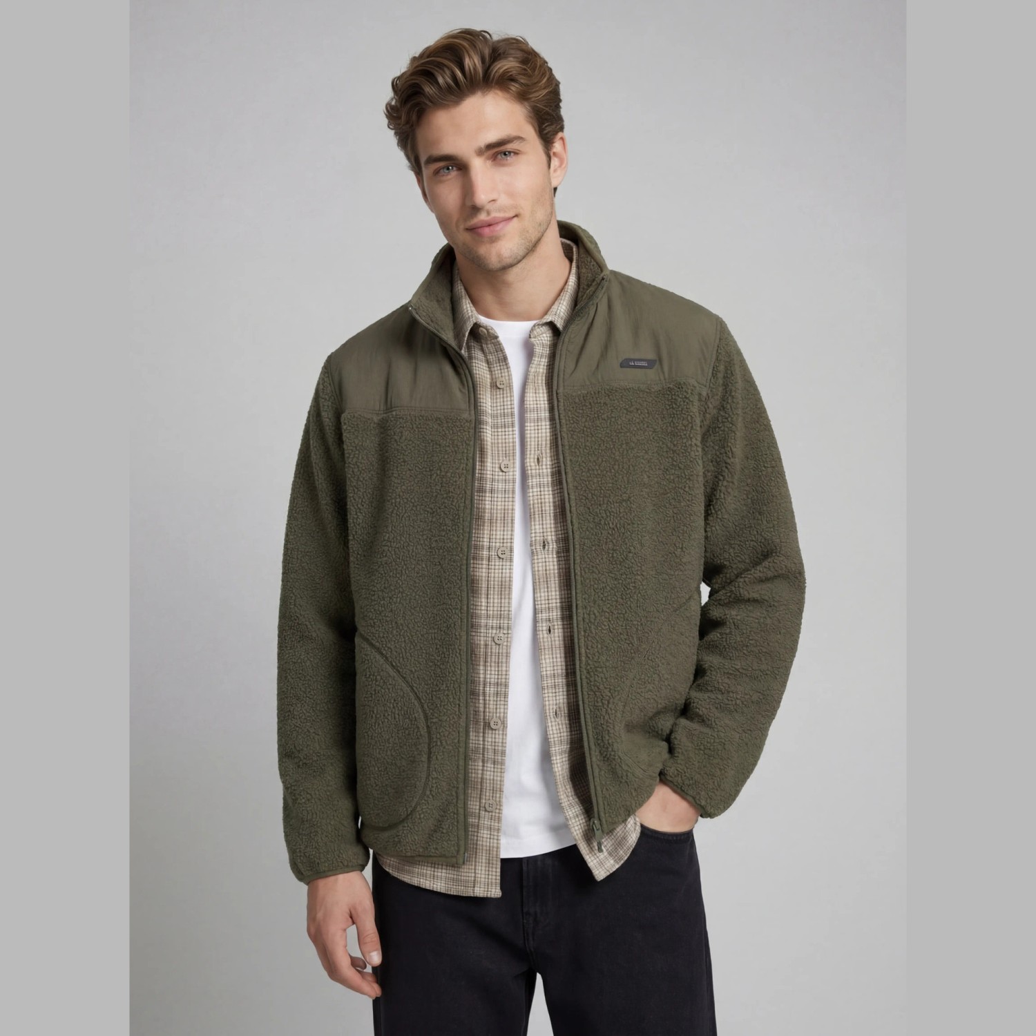 Ανδρικό Μπουφάν Teddy Fleece με Φερμουάρ JJ REBEL