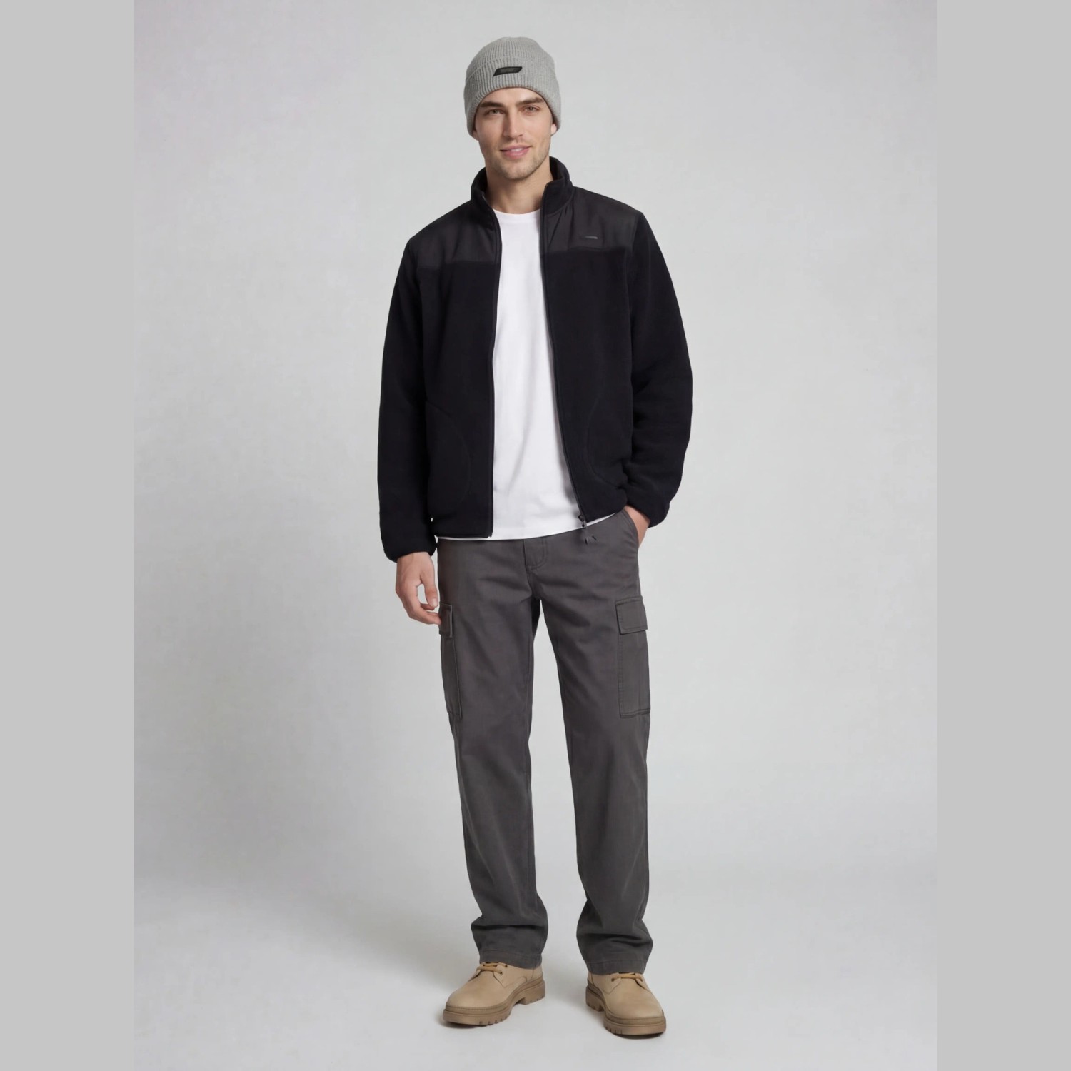 Ανδρικό Μπουφάν Teddy Fleece με Φερμουάρ JJ REBEL