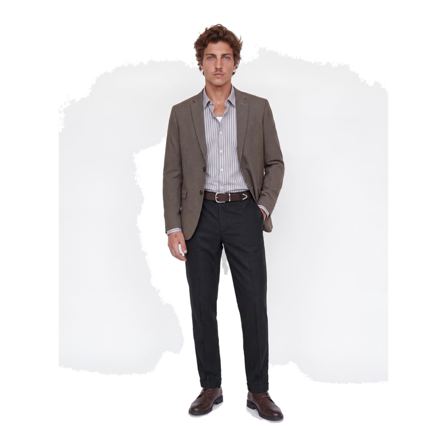 Ανδρικό Παντελόνι Chino με Τσάκιση JACK & JONES Ανδρικό Παντελόνι Chino με Τσάκιση JACK & JONES