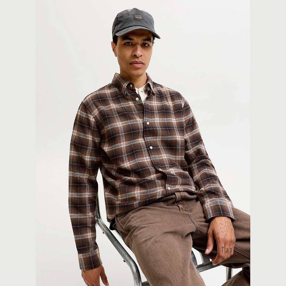Ανδρικό Πουκάμισο Καρό Μακρυμάνικο JACK & JONES
