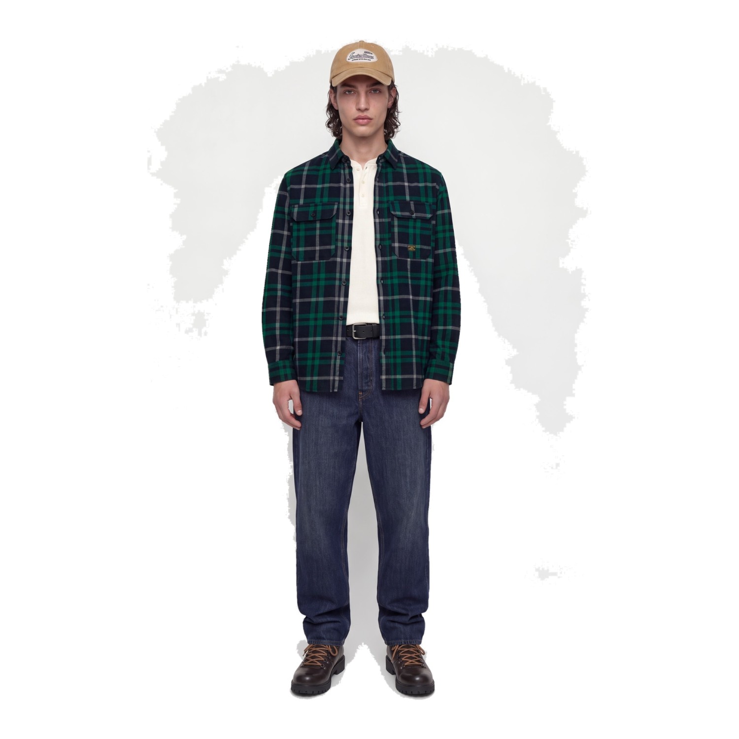 Ανδρικό Καρό Πουκάμισο Overshirt Μακρύ Μανίκι JACK & JONES