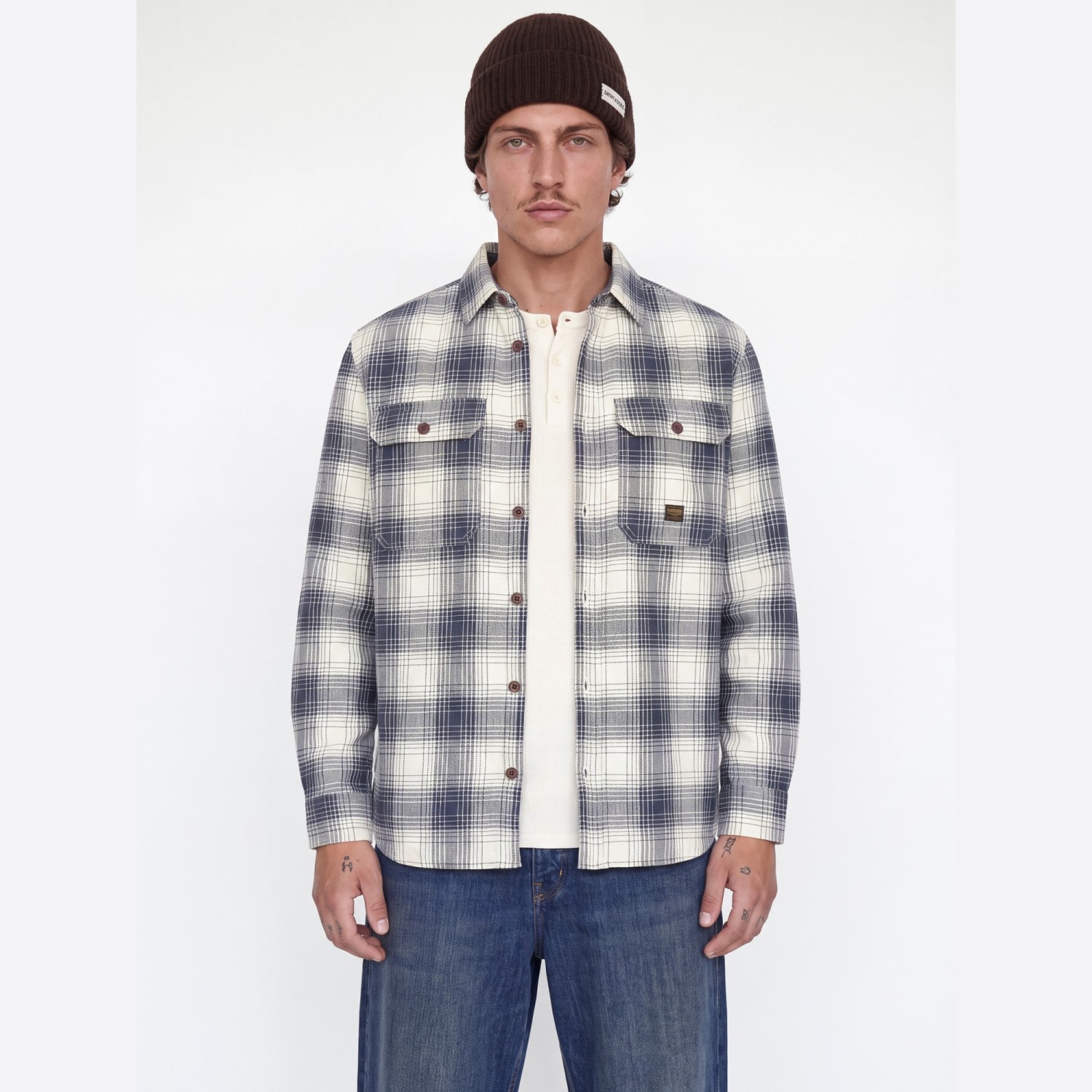 Ανδρικό Καρό Πουκάμισο Overshirt Μακρύ Μανίκι JACK & JONES