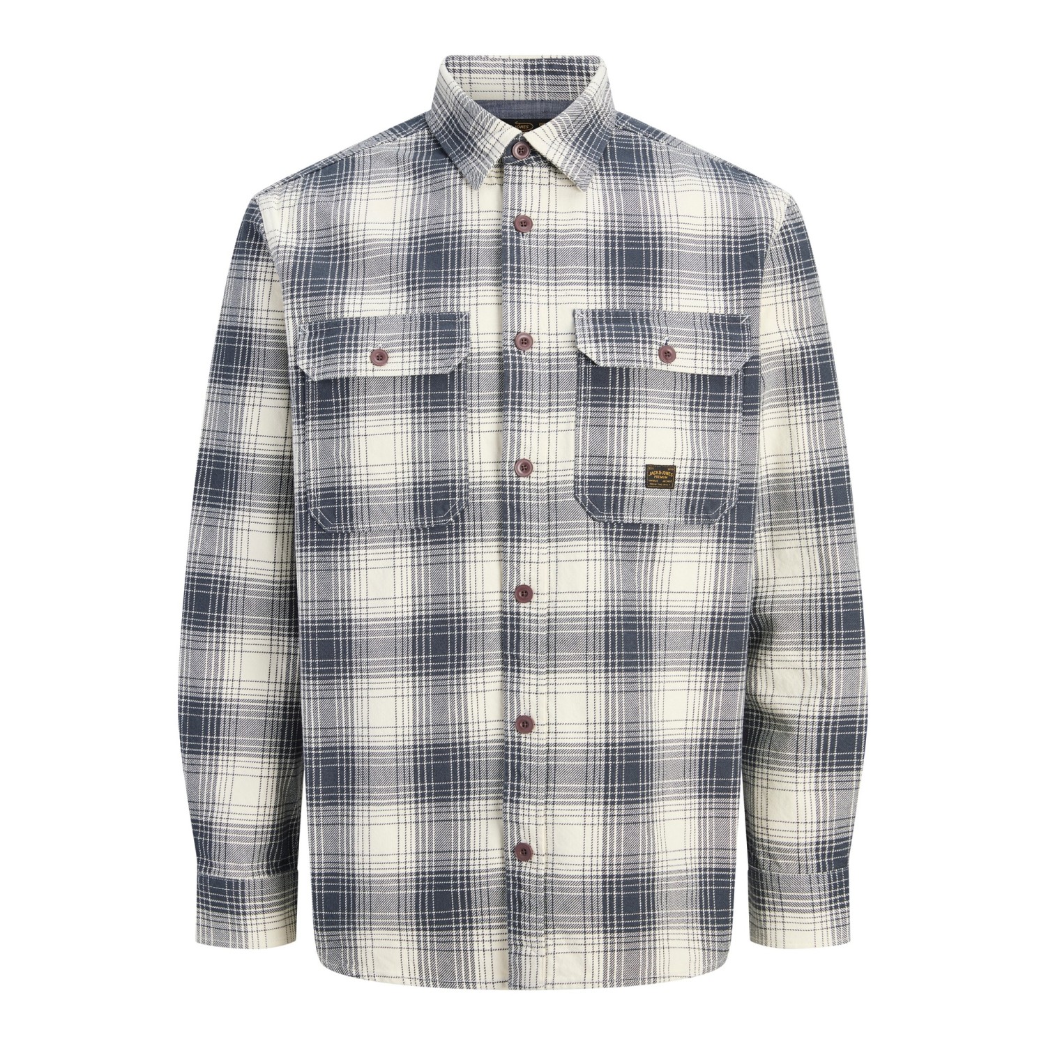 Ανδρικό Καρό Πουκάμισο Overshirt Μακρύ Μανίκι JACK & JONES