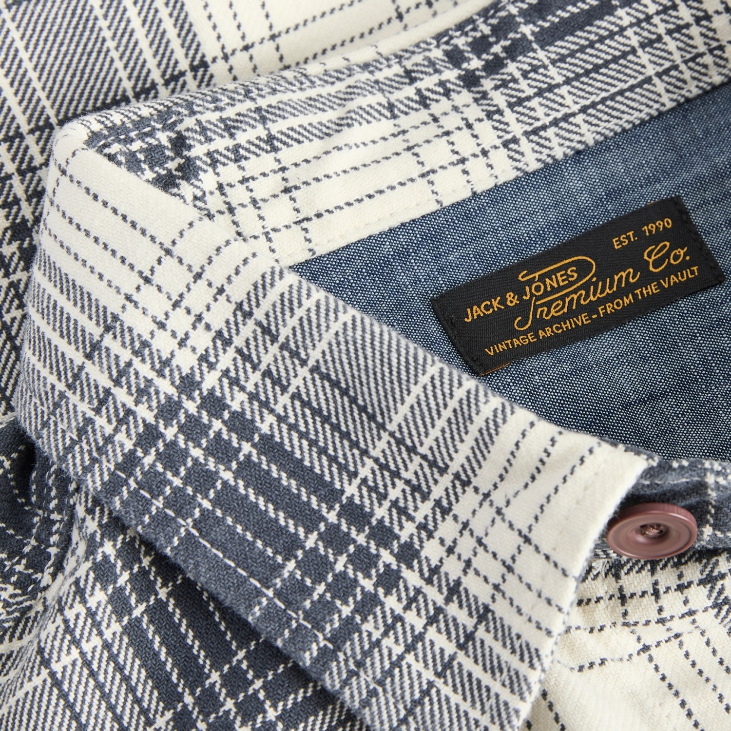 Ανδρικό Καρό Πουκάμισο Overshirt Μακρύ Μανίκι JACK & JONES