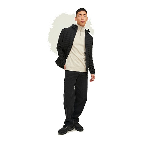 Ανδρικό Πλεκτό Πουλόβερ με Μισό Φερμουάρ JACK & JONES