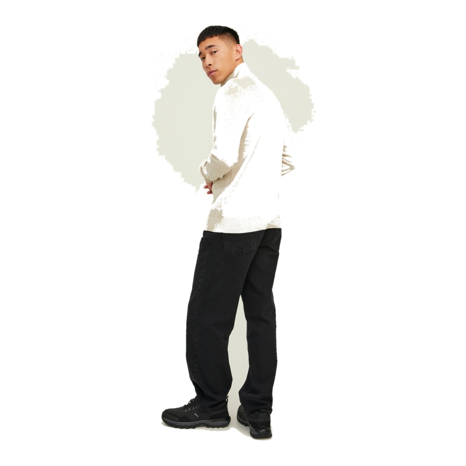 Ανδρικό Πουλόβερ με Half Zip Γιακά JACK & JONES