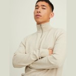 Ανδρικό Πουλόβερ με Half Zip Γιακά JACK & JONES