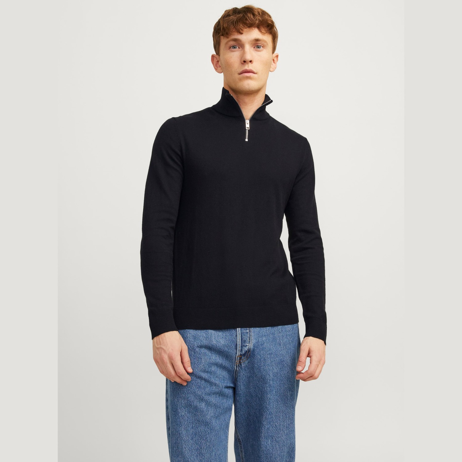 Ανδρικό Πλεκτό Πουλόβερ με Μισό Φερμουάρ JACK & JONES