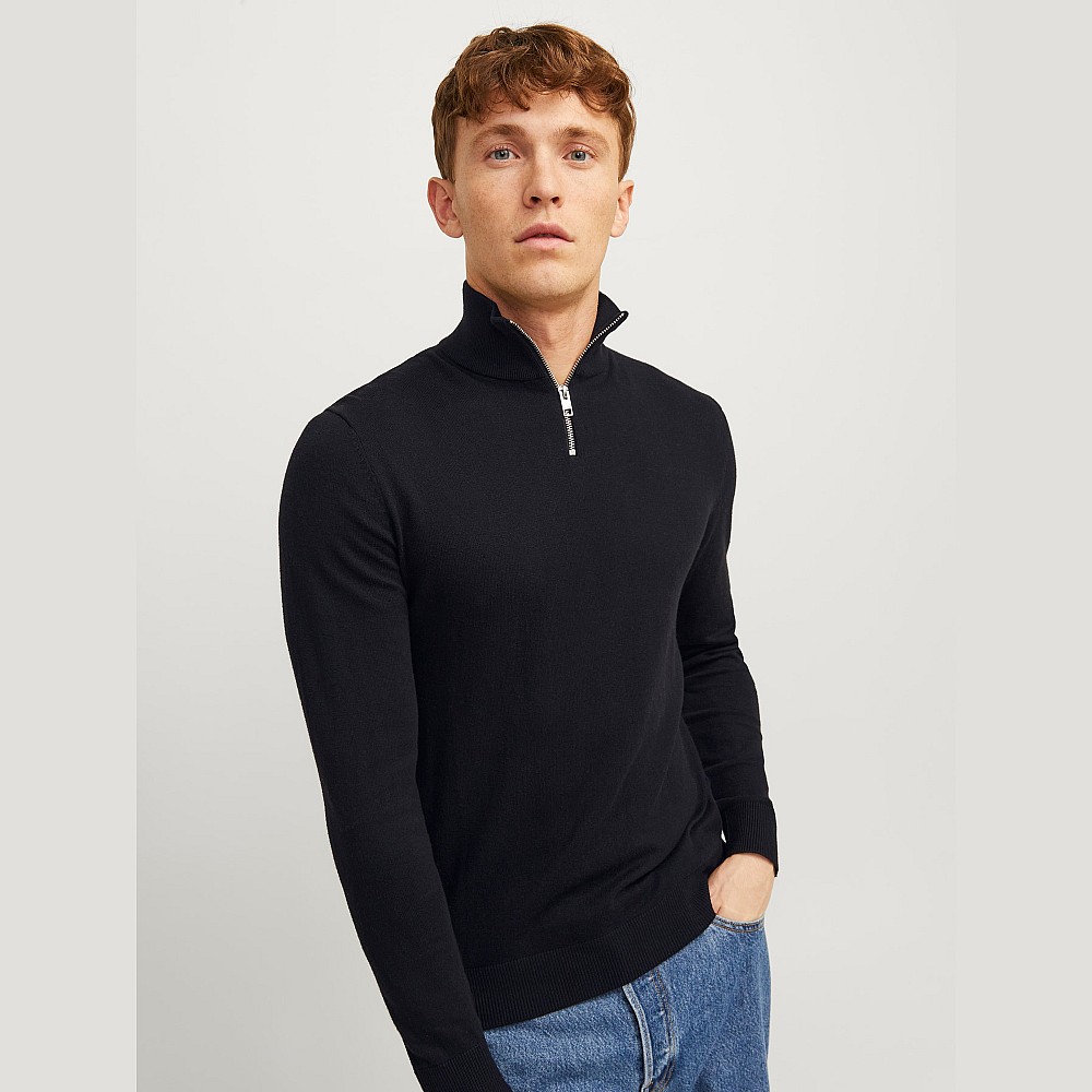 Ανδρικό Πλεκτό Πουλόβερ με Μισό Φερμουάρ JACK & JONES