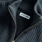 Ανδρικό Πλεκτό Πουλόβερ με Μίσι Φερμουάρ JACK & JONES Ανδρικό Πλεκτό Πουλόβερ με Μίσι Φερμουάρ JACK & JONES