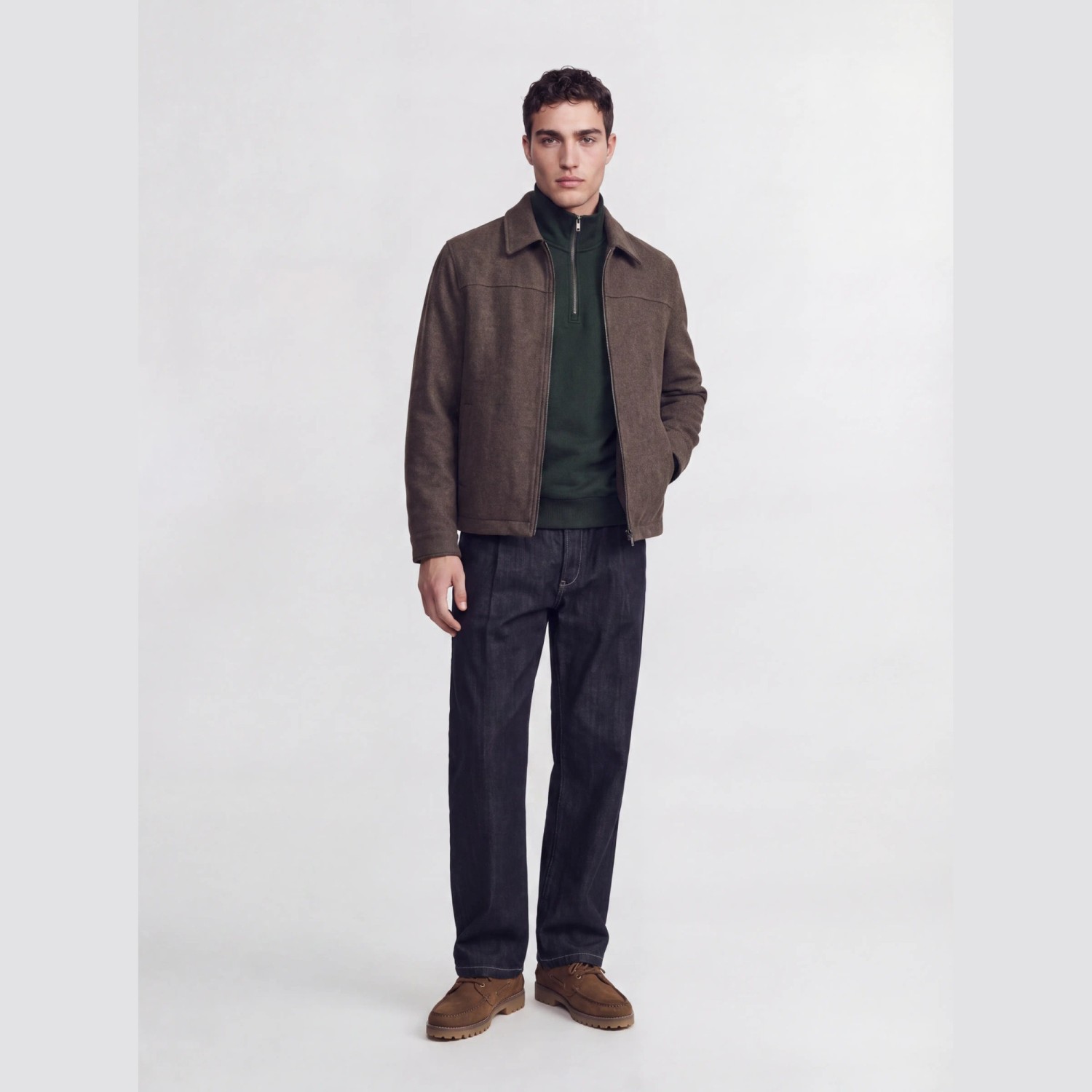 Ανδρικό Φούτερ με Half Zip Yakά JACK & JONES