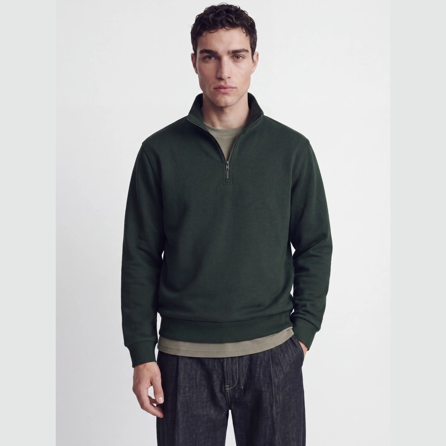 Ανδρικό Φούτερ με Half Zip Yakά JACK & JONES