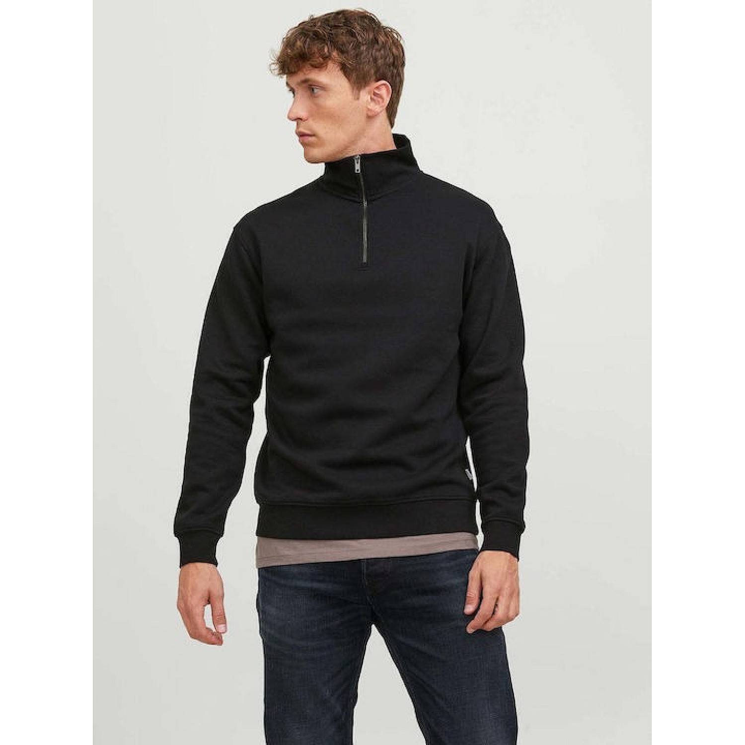 Ανδρικό Φούτερ με Half Zip Yakά JACK & JONES
