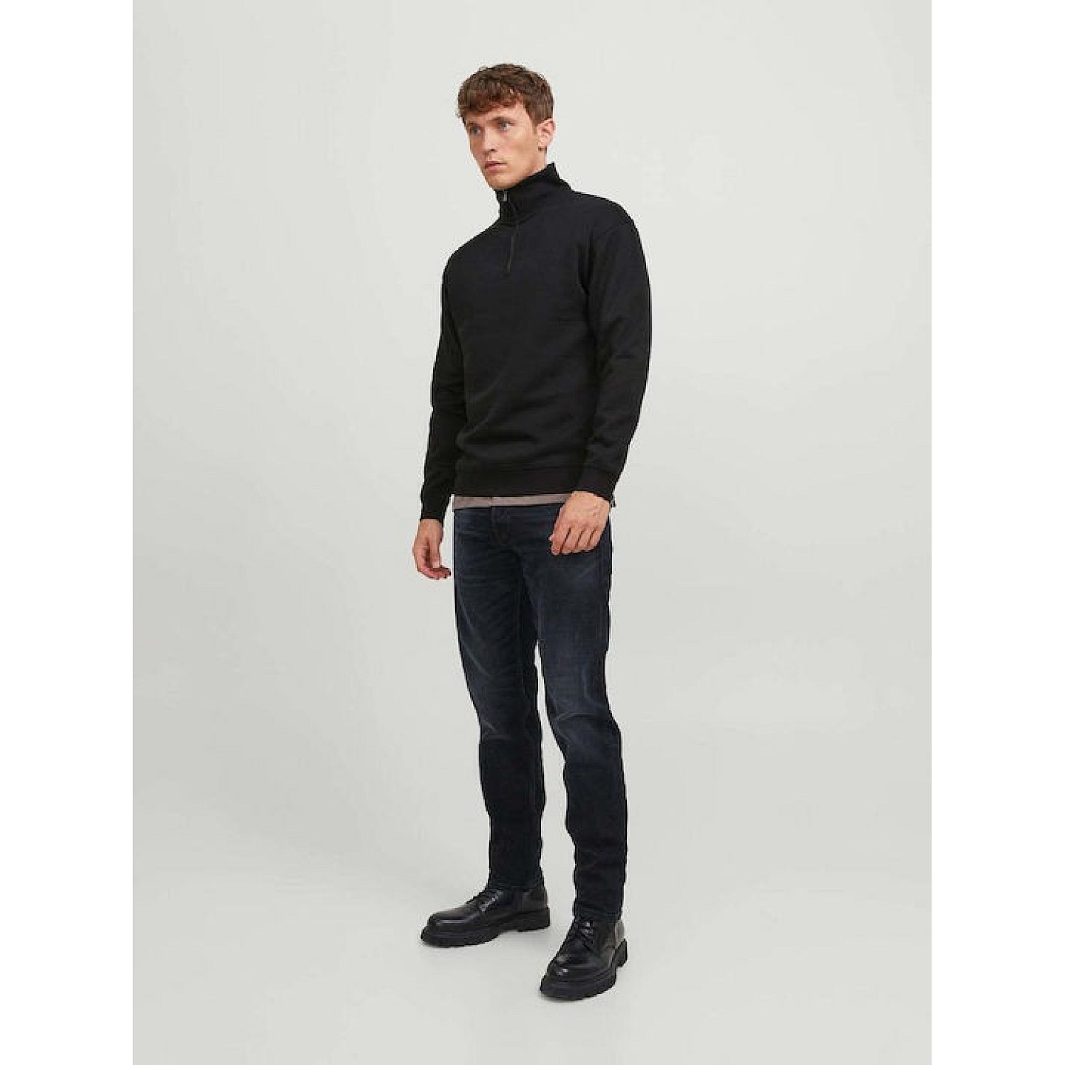 Ανδρικό Φούτερ με Half Zip Yakά JACK & JONES