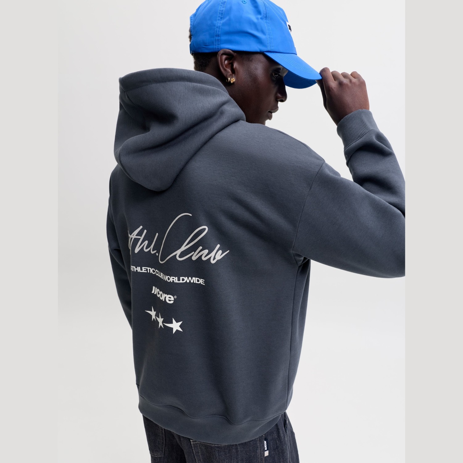 Ανδρικό Φούτερ με Κουκούλα Club Back Script JACK & JONES