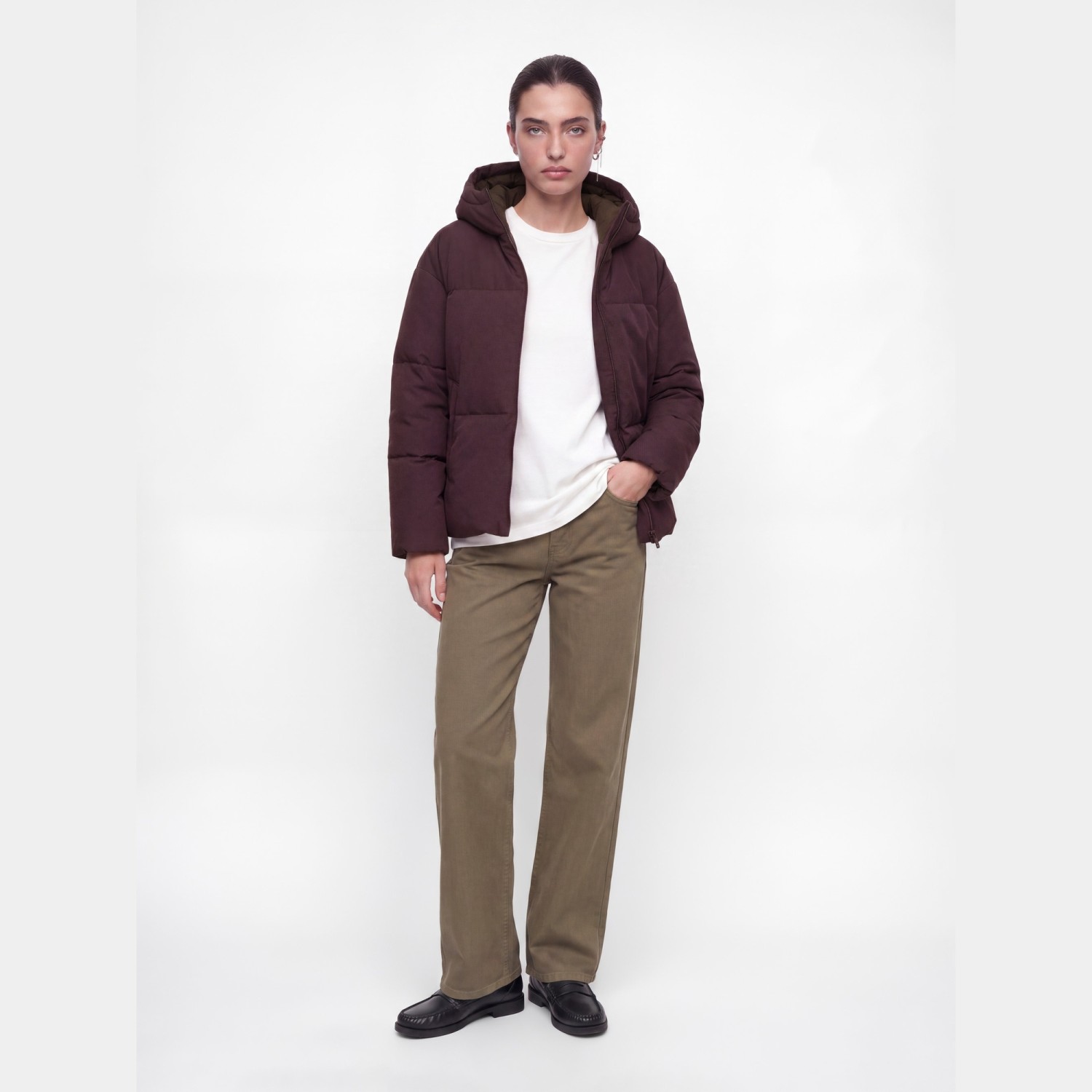Γυναικείο Μπουφάν Puffer με Κουκούλα JJ Rebel