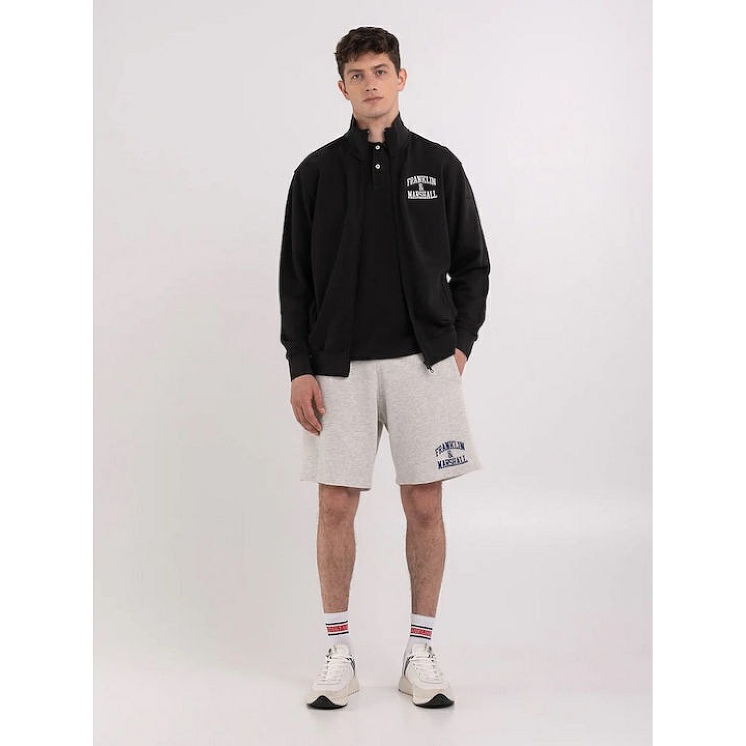 Ανδρική Ζακέτα με Φερμουάρ Diagonal Fleece FRANKLIN MARSHALL