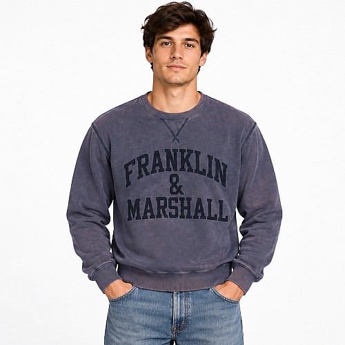 Ανδρική Μπλούζα Φούτερ με Λογότυπο FRANKLIN MARSHALL