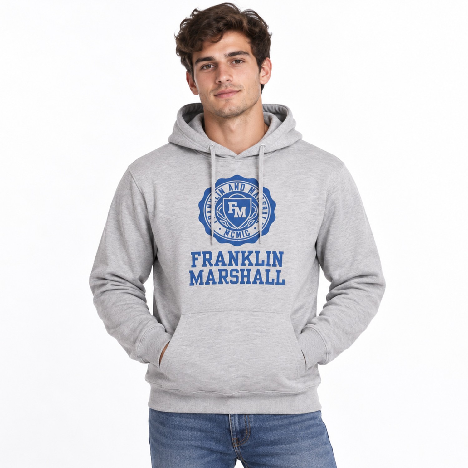 Ανδρικό Φούτερ με Κουκούλα Logo Crest FRANKLIN MARSHALL
