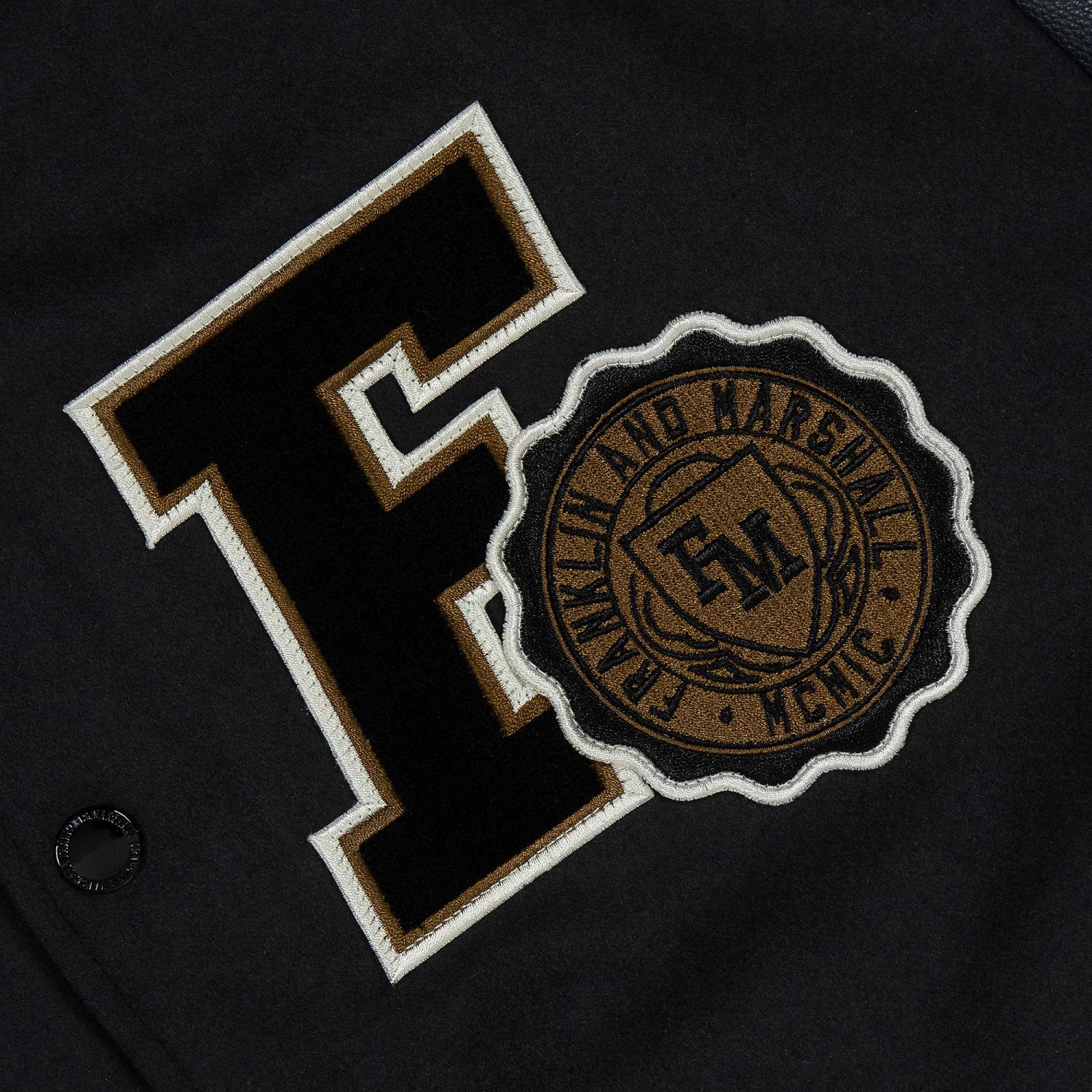 Ανδρικό Μπουφάν Varsity F&M με Δερμάτινα Μανίκια FRANKLIN MARSHALL