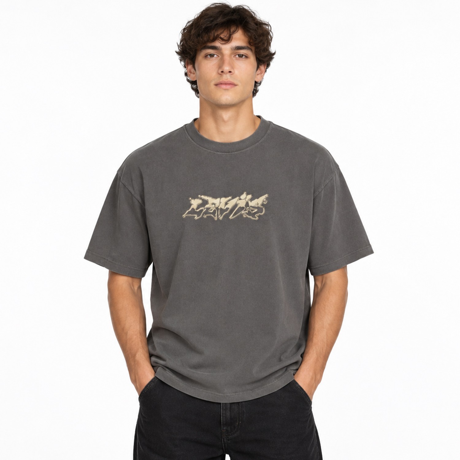 Ανδρική Κοντομάνικη Μπλούζα Vintage Fit με Τύπωμα LEVIS