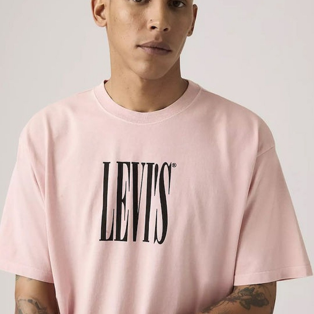 Ανδρική Κοντομάνικη Μπλούζα Vintage Fit με Λογότυπο LEVIS