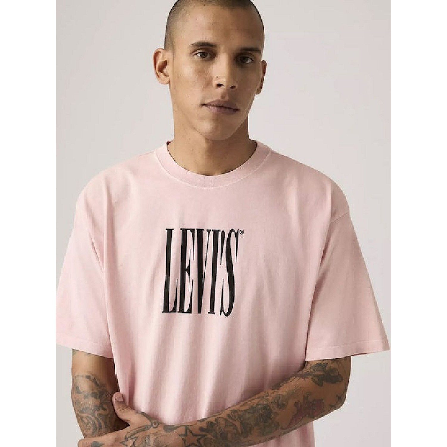 Ανδρική Κοντομάνικη Μπλούζα Vintage Fit με Λογότυπο LEVIS